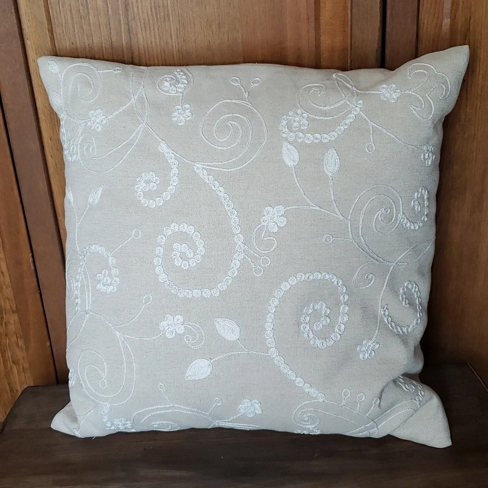 ARHAUS Embroidered Down Filled Accent Pillow